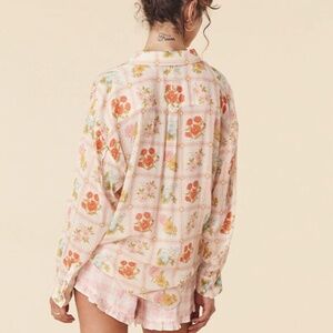 New Spell And the Gypsy Collective Pink Flora Shirt XXL